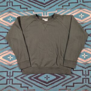 Richer Poorer Sweatshirt Small Olive Green Crewneck Raglan Fleece Pullover